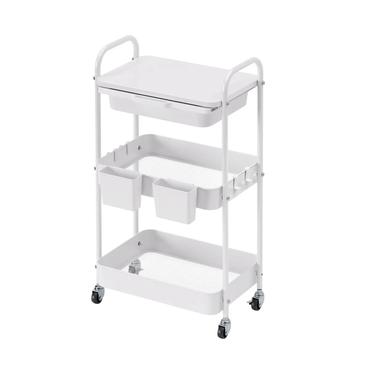 Three-Tier Trolley with Hanging Racks